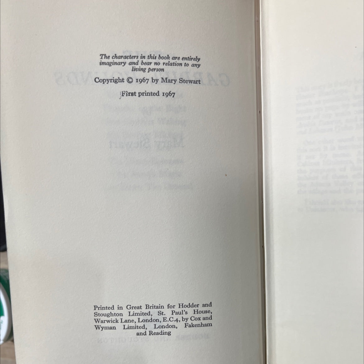 the gabriel hounds book, by Mary Stewart, 1967 Hardcover image 3