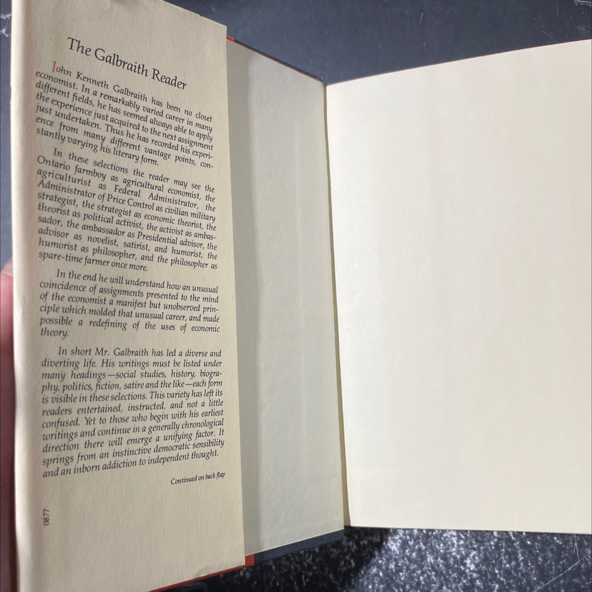 the galbraith reader book, by john kenneth galbraith, 1977 Hardcover image 4