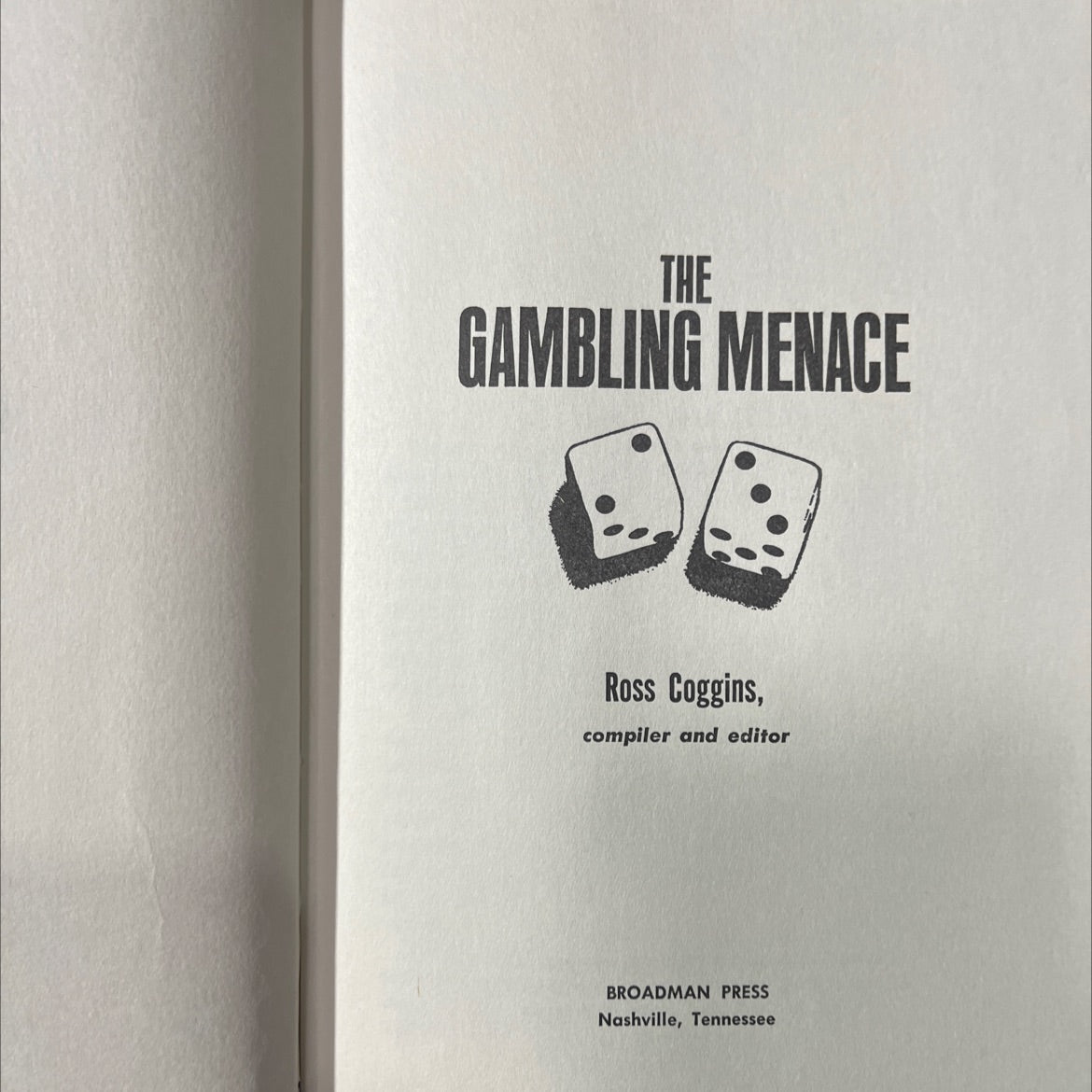 the gambling menace book, by Ross Coggins, 1966 Hardcover image 2