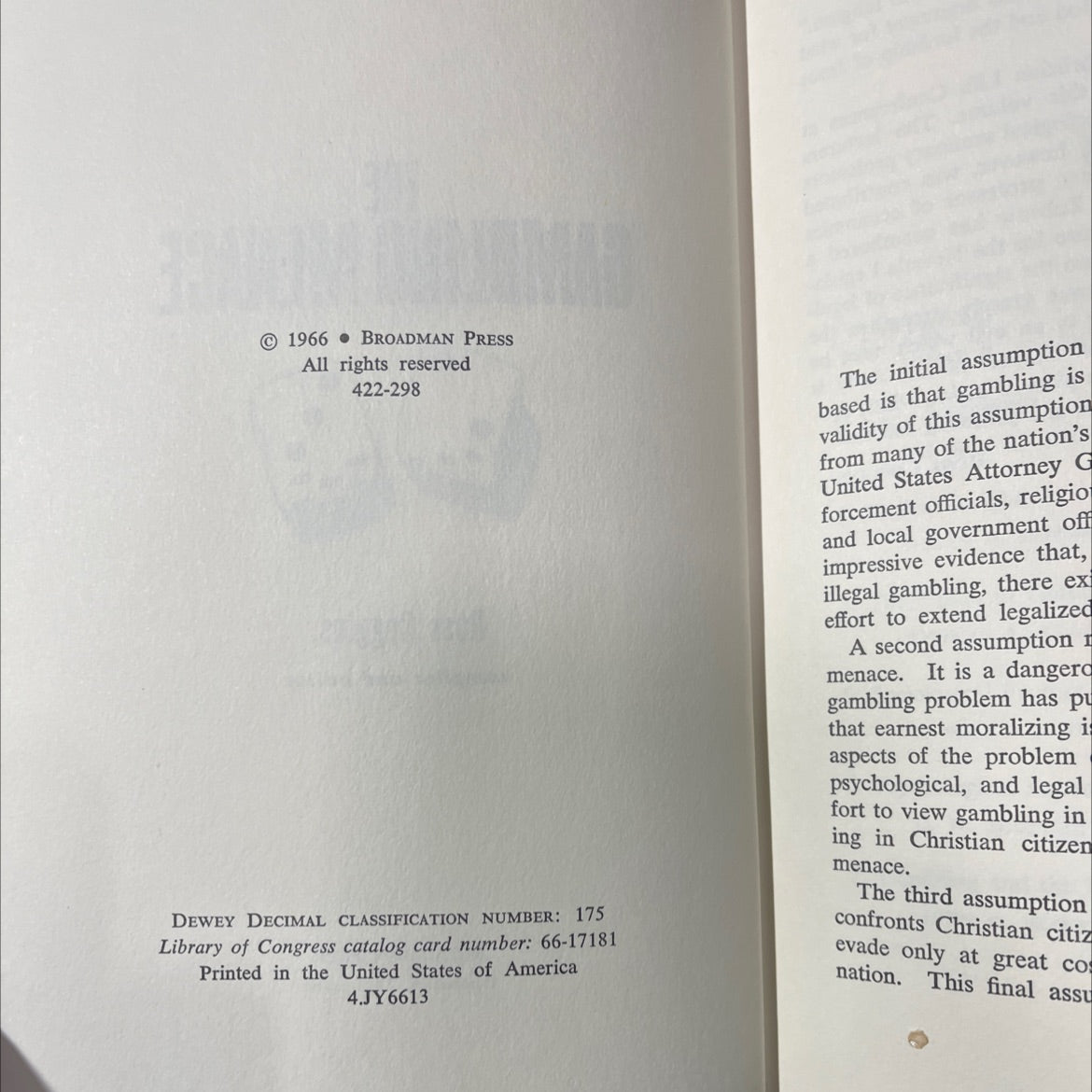 the gambling menace book, by Ross Coggins, 1966 Hardcover image 3