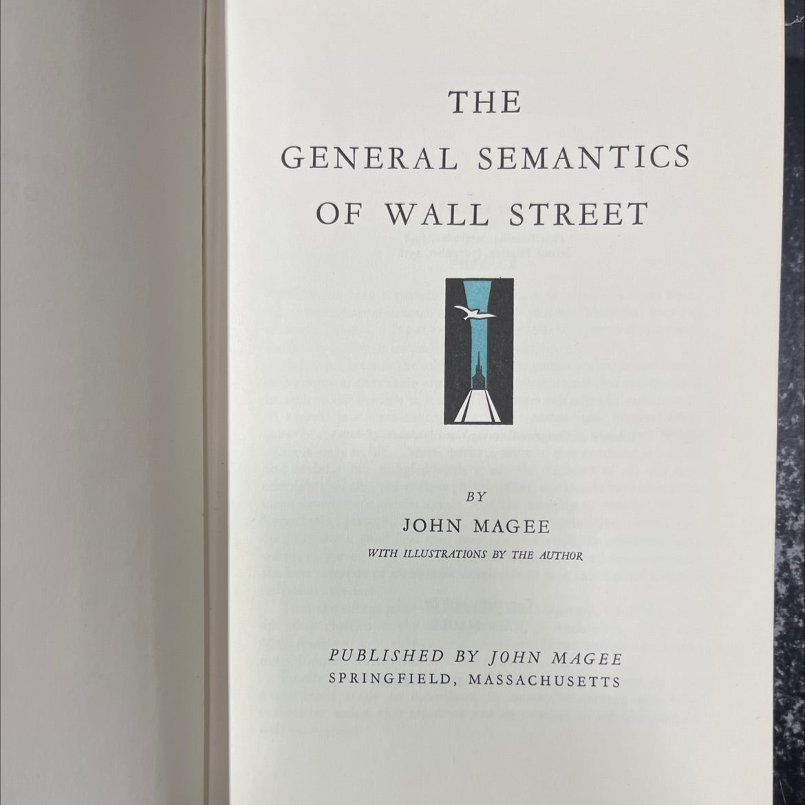 the general semantics of wall street book, by john magee, 1958 Hardcover image 2