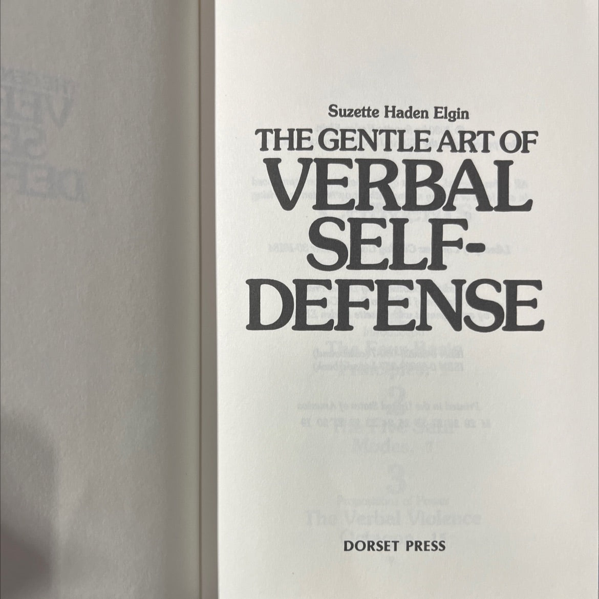 the gentle art of verbal self-defense book, by Suzette Haden Elgin, 1980 Hardcover image 2