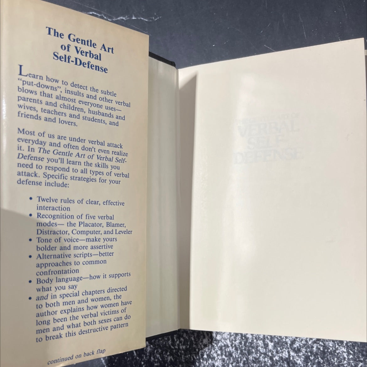 the gentle art of verbal self-defense book, by Suzette Haden Elgin, 1980 Hardcover image 4