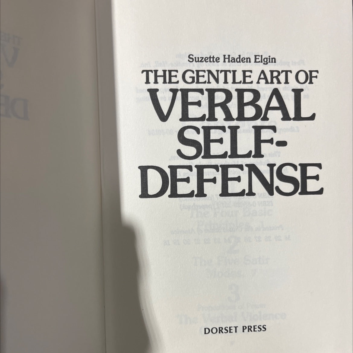 the gentle art of verbal self-defense book, by Suzette Haden Elgin, 1980 Hardcover image 2