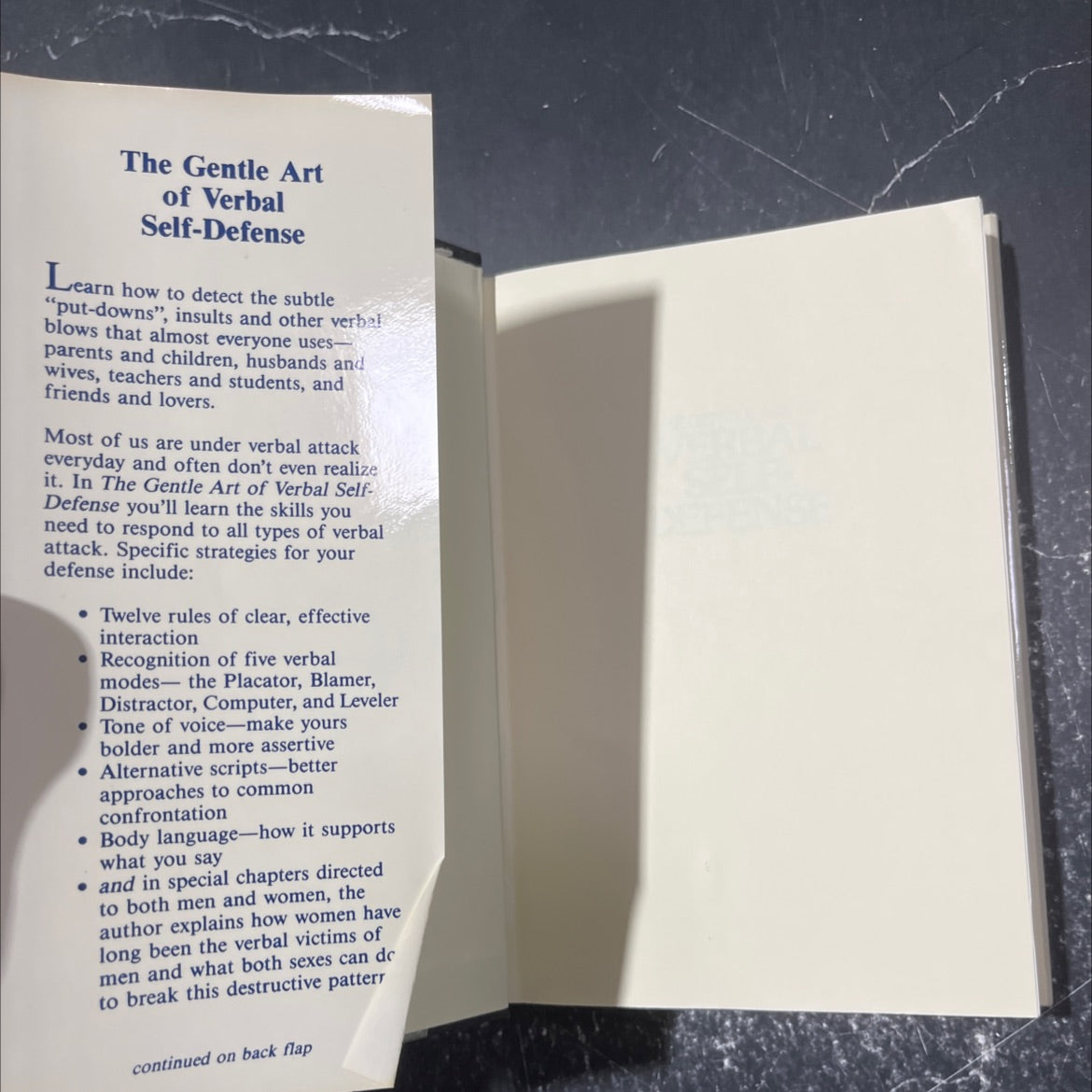 the gentle art of verbal self-defense book, by Suzette Haden Elgin, 1980 Hardcover image 4