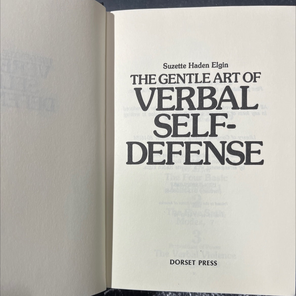 the gentle art of verbal self-defense book, by Suzette Haden Elgin, 1980 Hardcover image 2