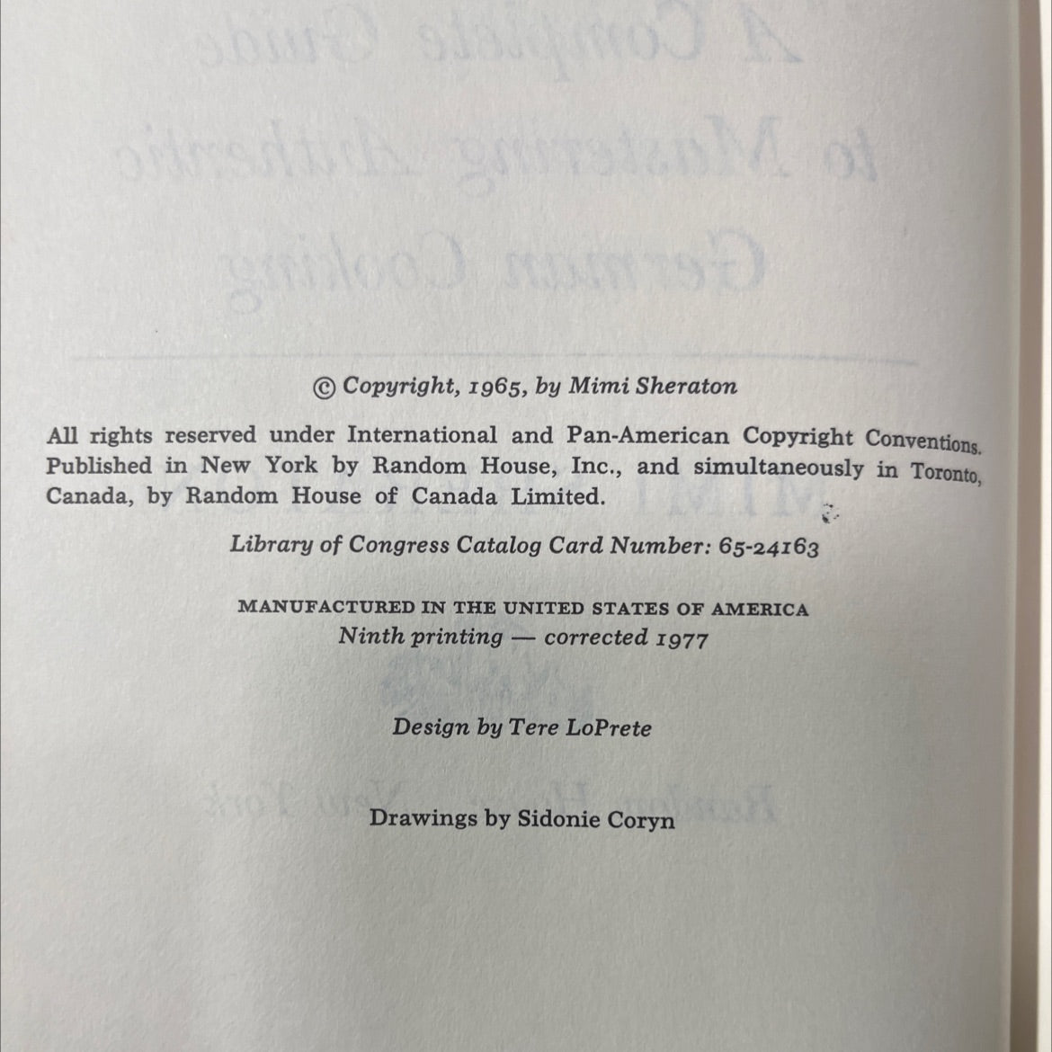 the german cookbook a complete guide to mastering authentic german cooking book, by mimi sheraton, 1977 Hardcover image 3