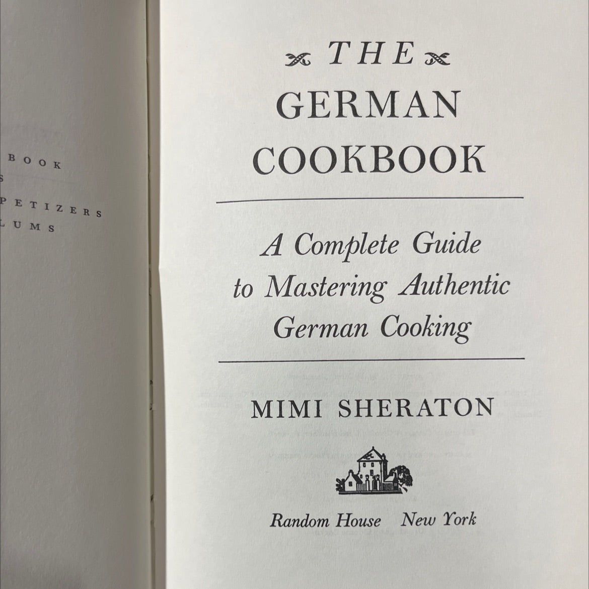 the german cookbook book, by mimi sheraton, 1977 Hardcover image 2