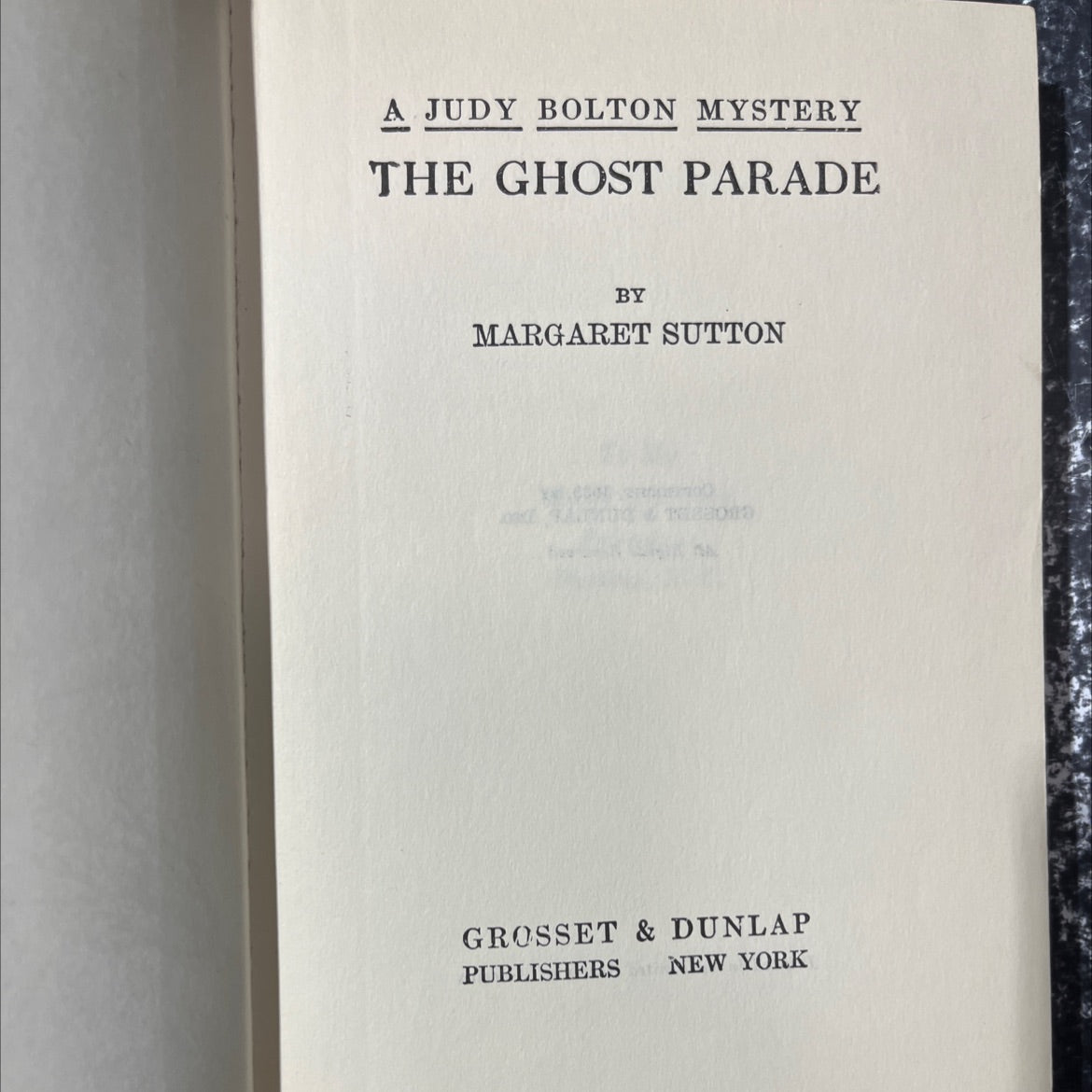 the ghost parade book, by margaret sutton, 1933 Hardcover image 2