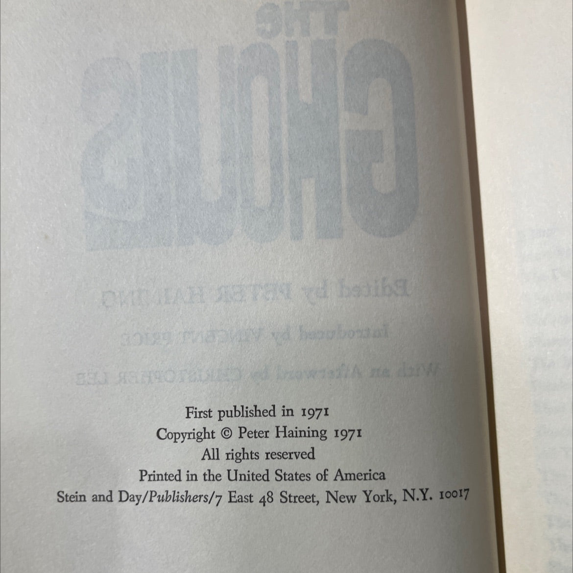 the ghouls book, by peter haining, 1971 Hardcover image 3