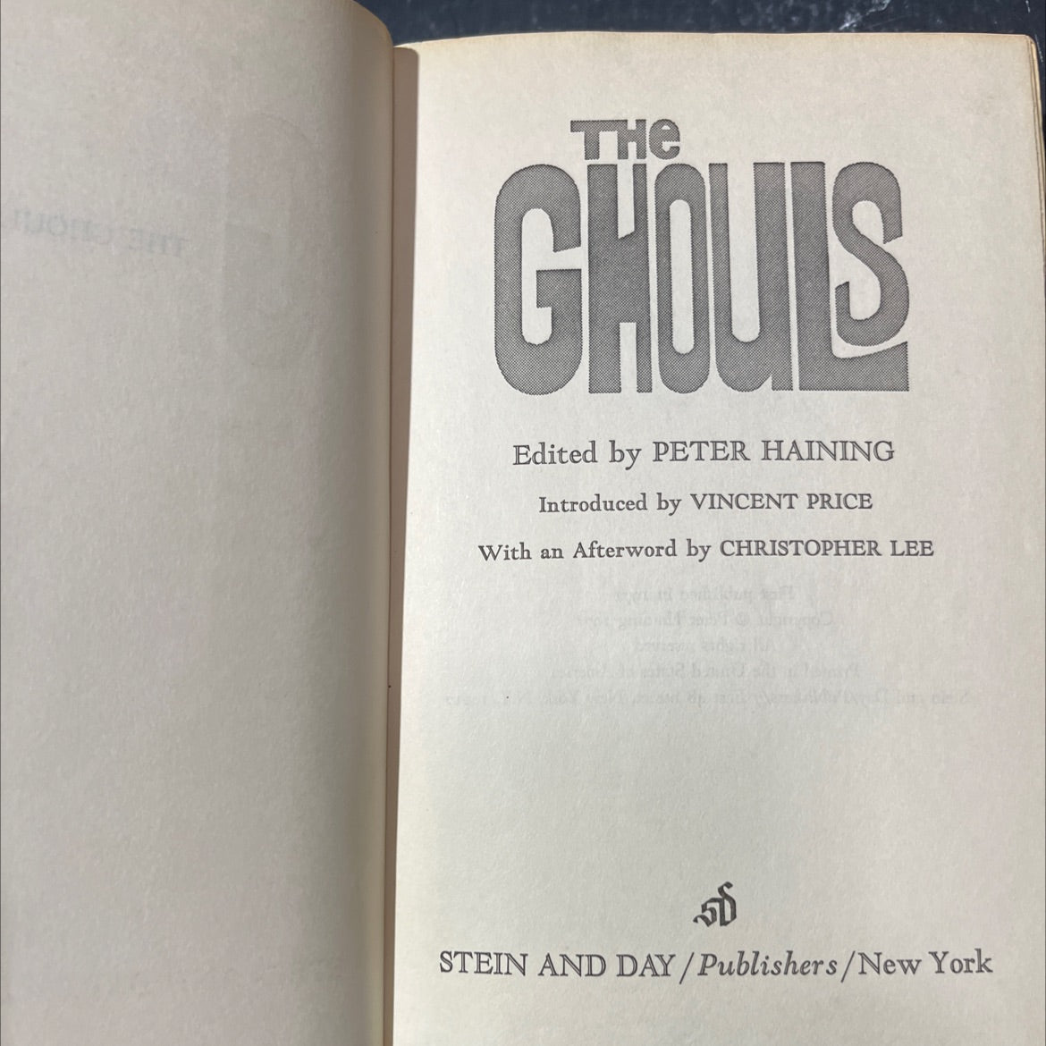 the ghouls book, by peter haining, 1971 Hardcover image 2