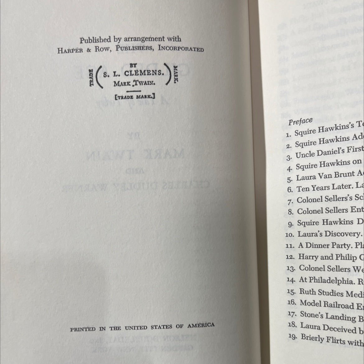 the gilded age a tale of today book, by mark twain and charles dudley warner, 1970 Hardcover image 3