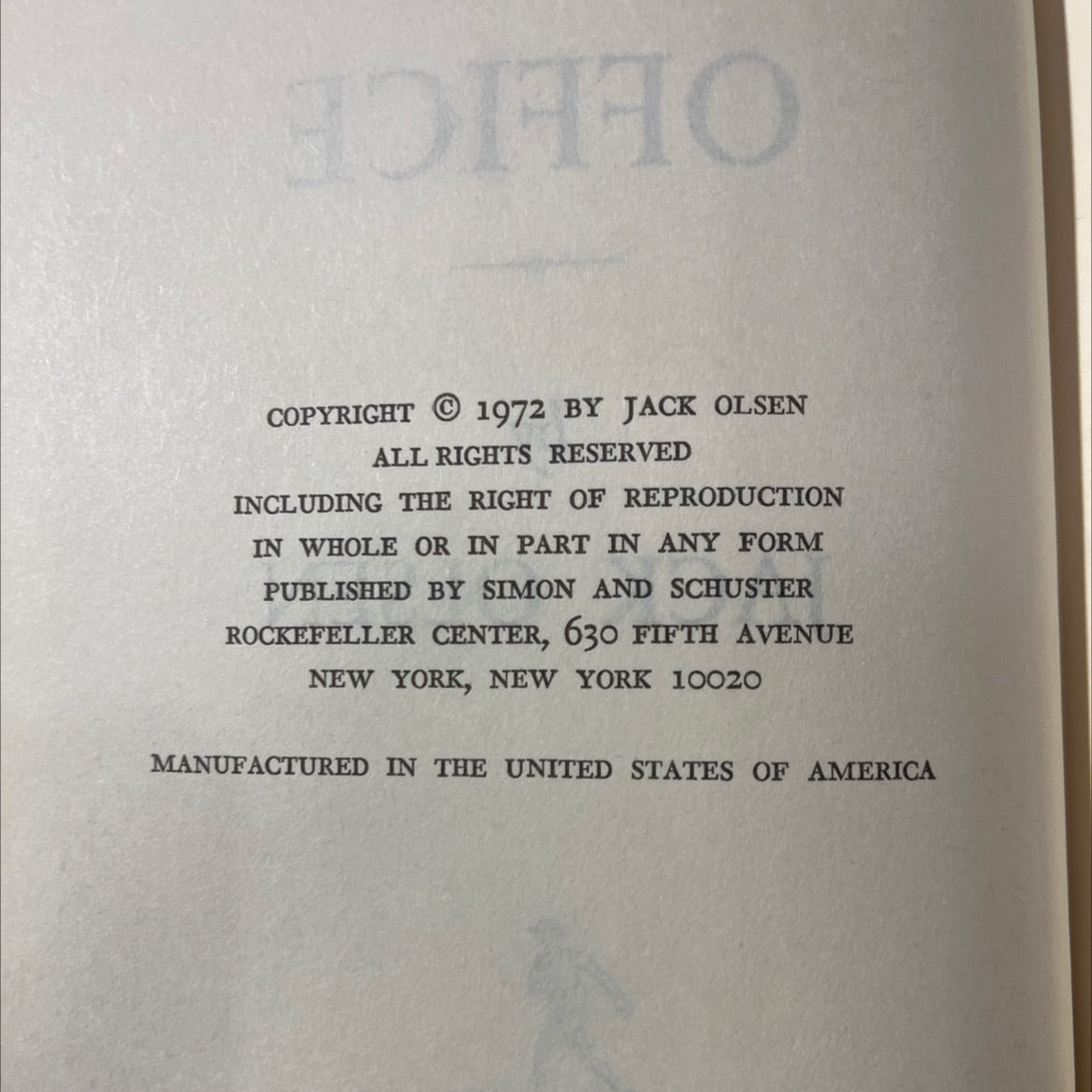 the girls in the office book, by jack olsen, 1972 Hardcover image 3