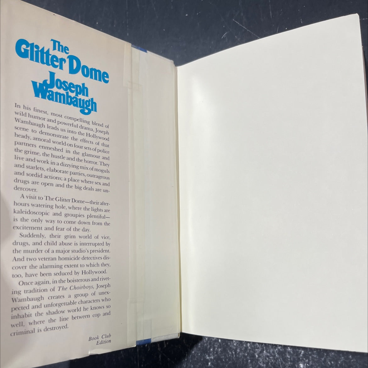 the glitter dome book, by Joseph Wambaugh, 1981 Hardcover image 4