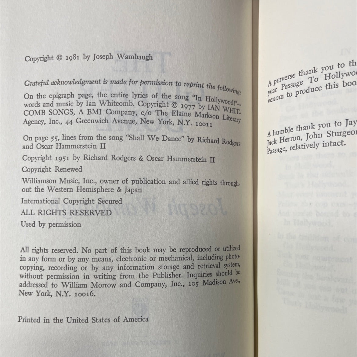 the glitter dome book, by Joseph Wambaugh, 1981 Hardcover image 3