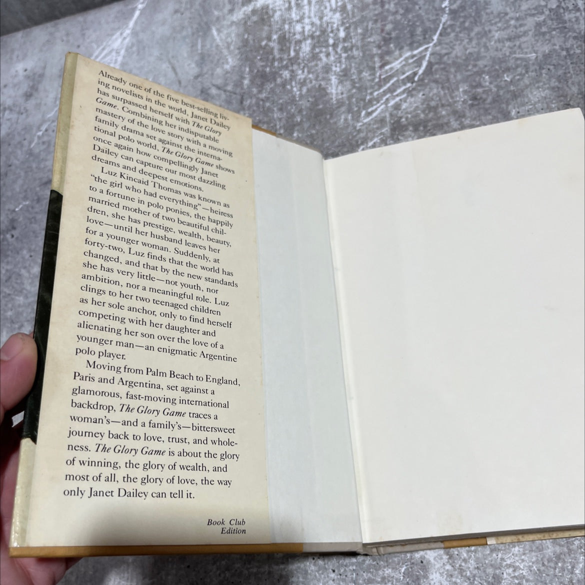 the glory game book, by janet dailey, 1985 Hardcover image 4