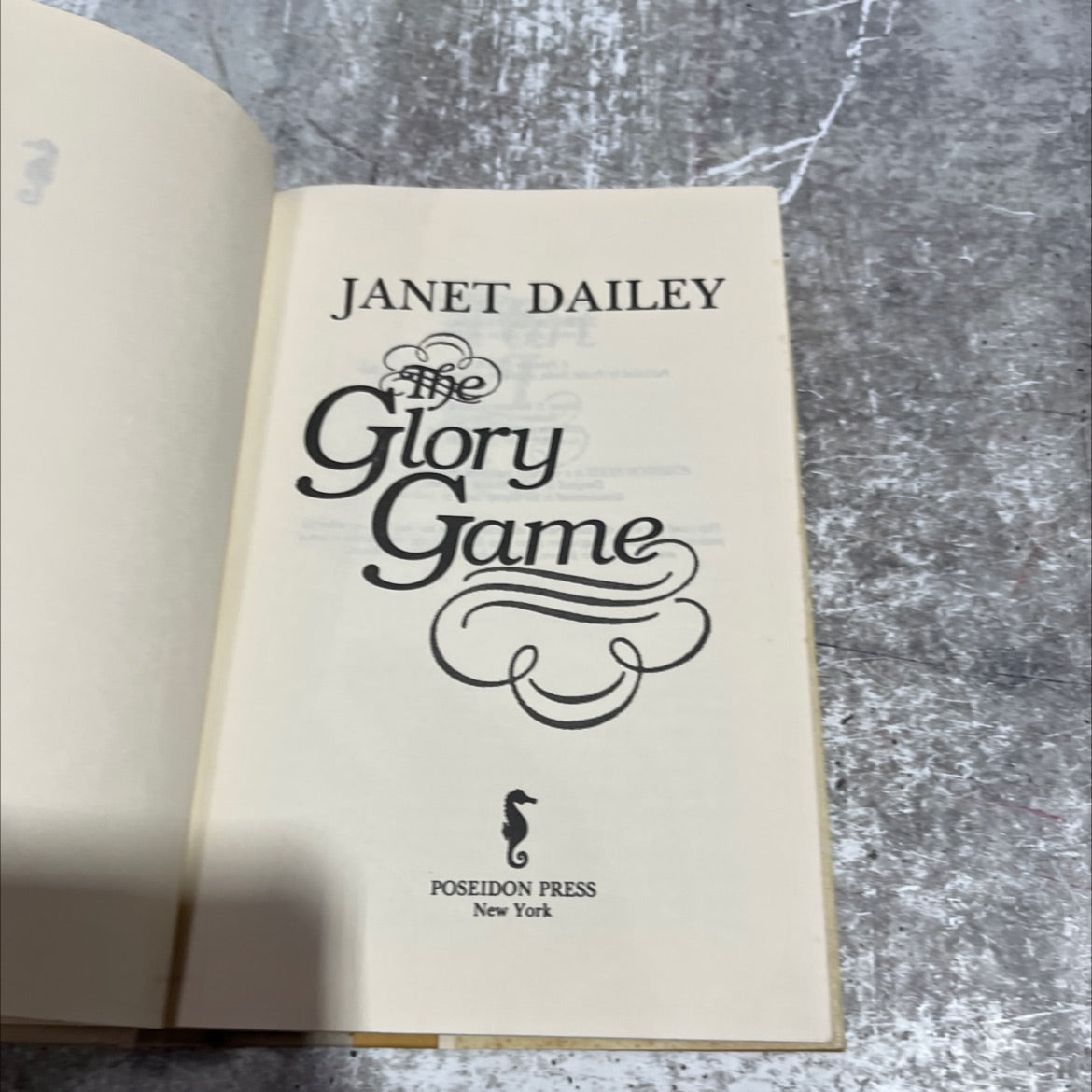 the glory game book, by janet dailey, 1985 Hardcover image 2