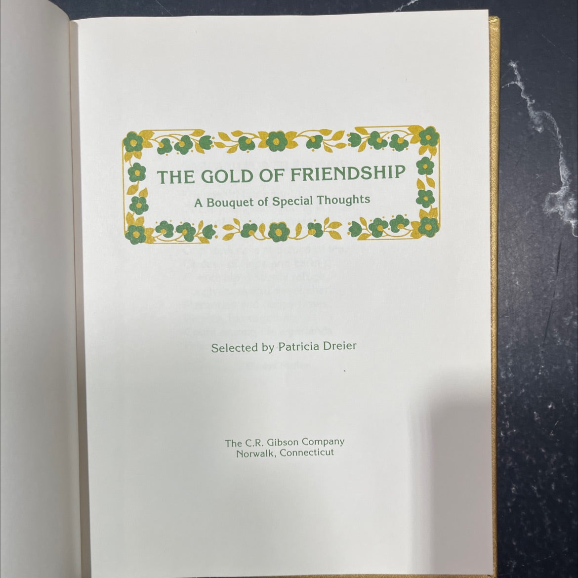 the gold of friendship a bouquet of special thoughts book, by patricia dreier, 1980 Hardcover image 2
