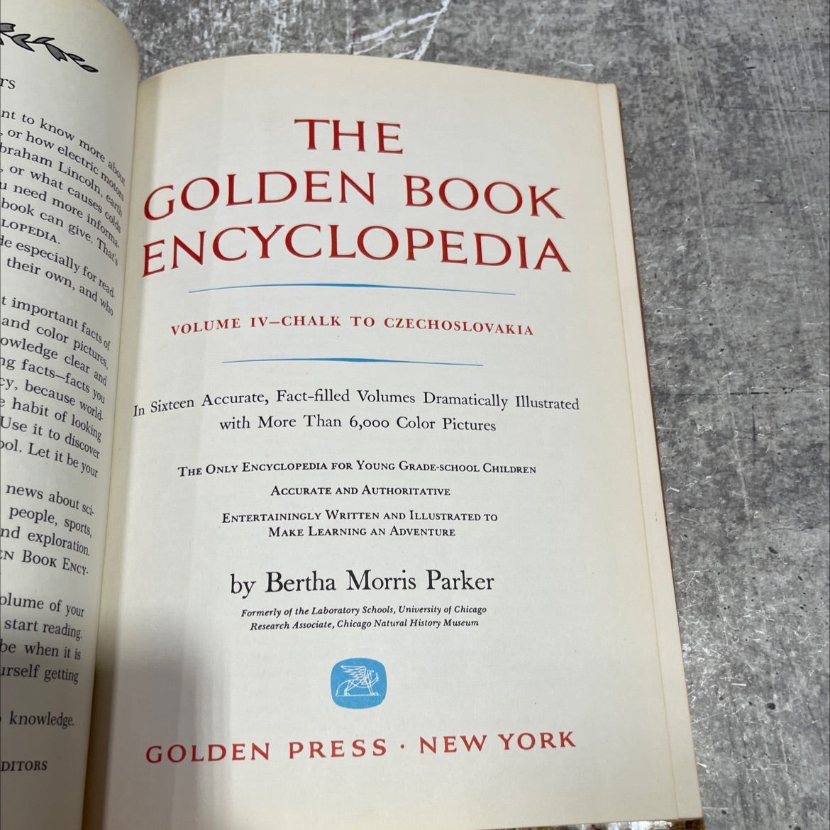 the golden book encyclopedia volume iv-chalk to czechoslovakia book, by bertha morris parker, 1959 Hardcover image 2