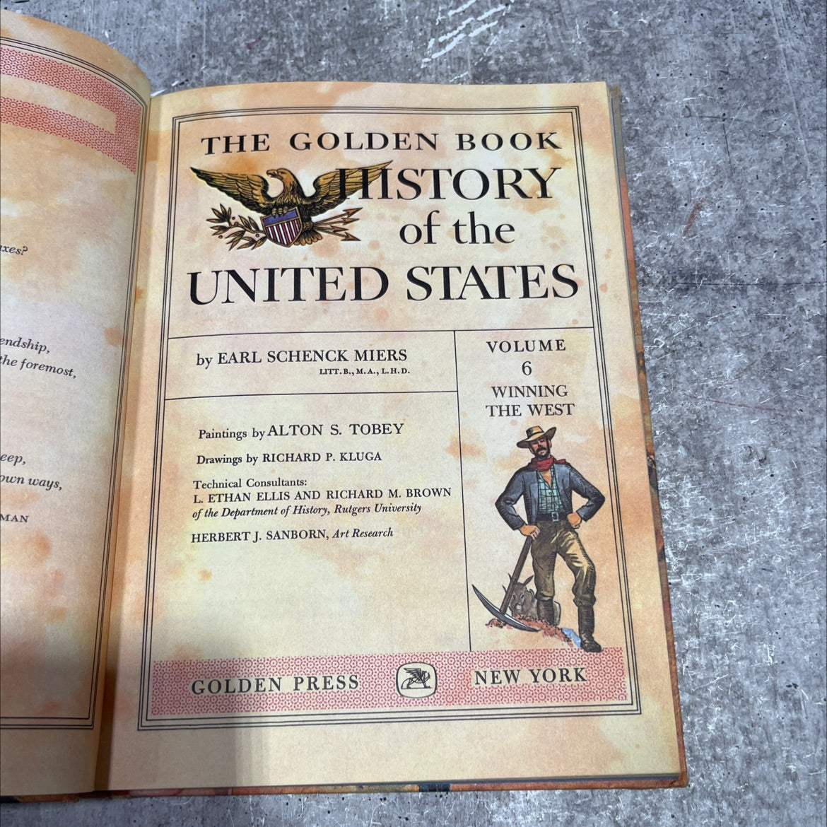 the golden book history of the united states volume 6 winning the west book, by earl schenck miers, unknown Hardcover image 2
