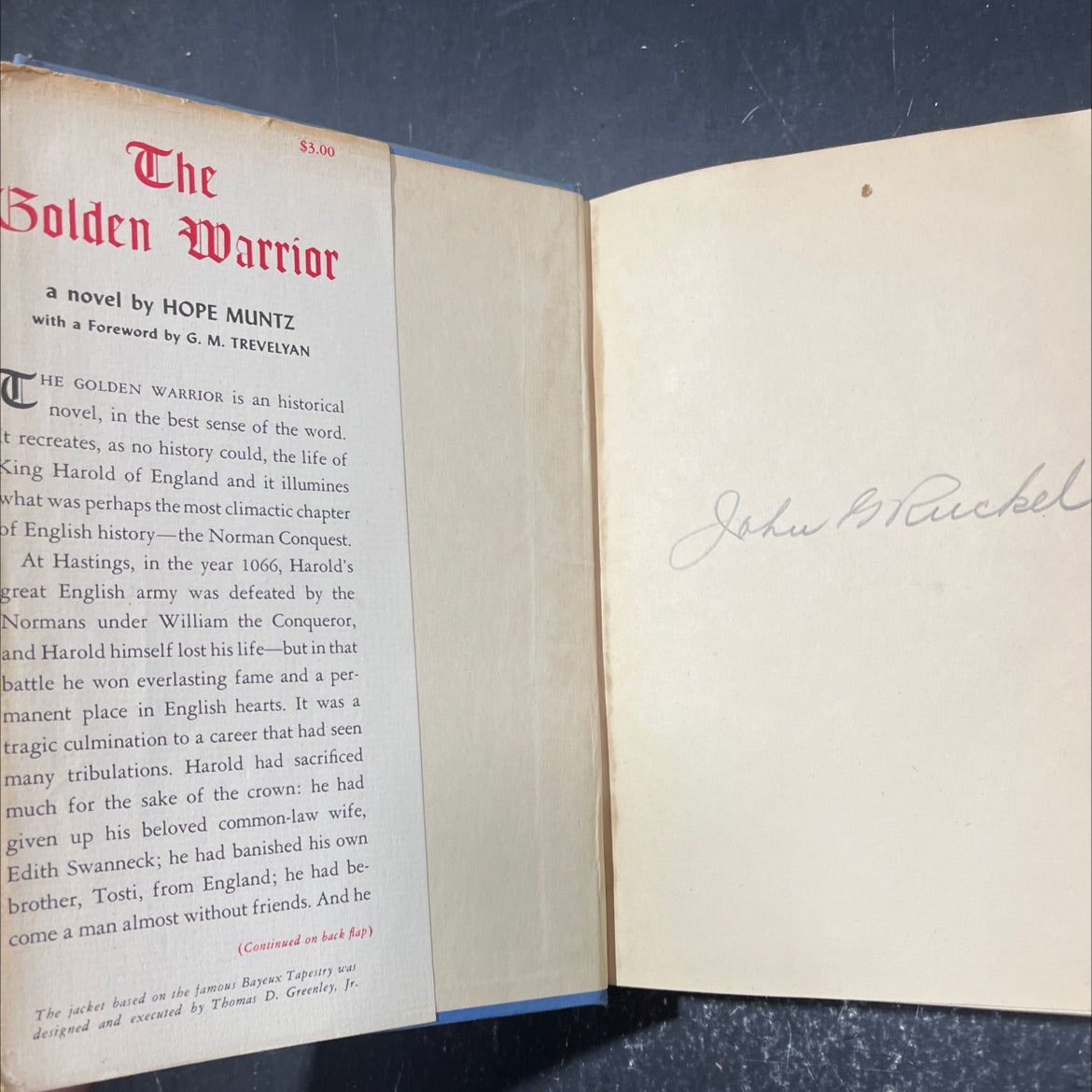 the golden warrior the story of harold and william book, by hope muntz, 1949 Hardcover image 4
