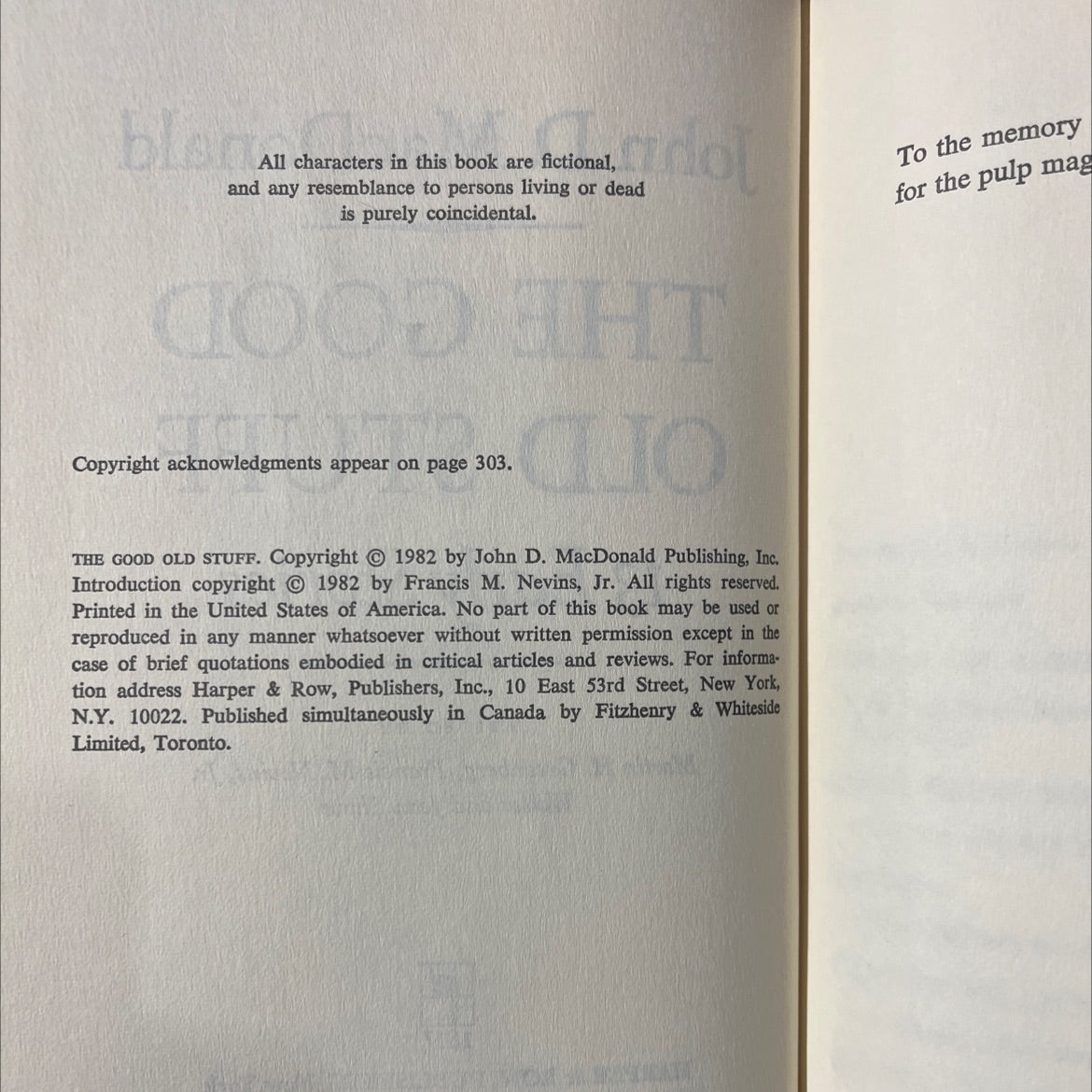 the good old stuff 13 early stories book, by John D. MacDonald, 1982 Hardcover image 3