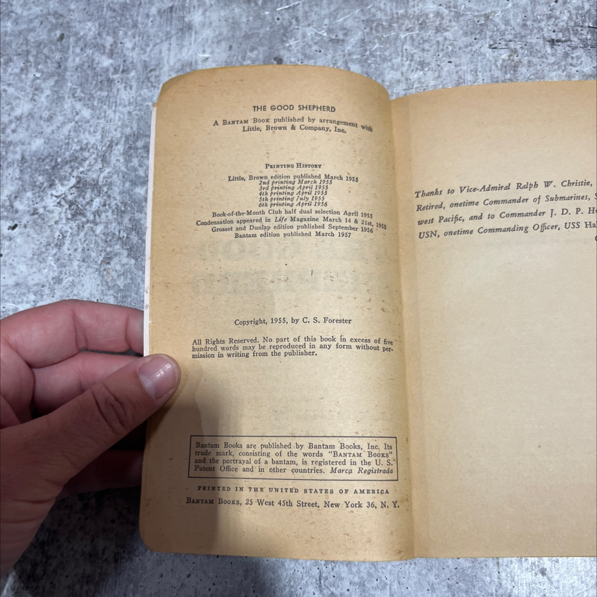 the good shepherd book, by c. s. forester, 1957 Paperback image 3