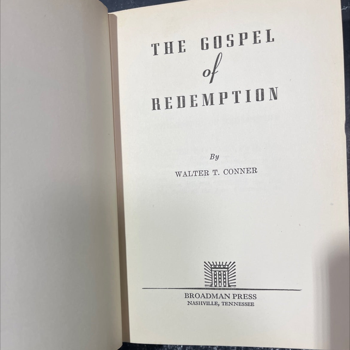 the gospel of redemption book, by walter t. conner, 1946 Hardcover image 2