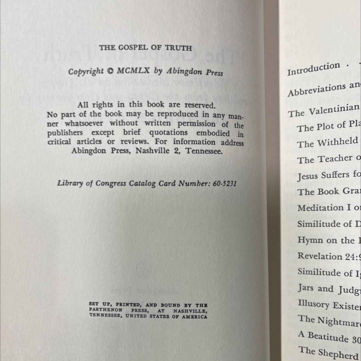 the gospel of truth a valentinian meditation on the gospel book, by kendrick grobel, 1960 Hardcover image 3