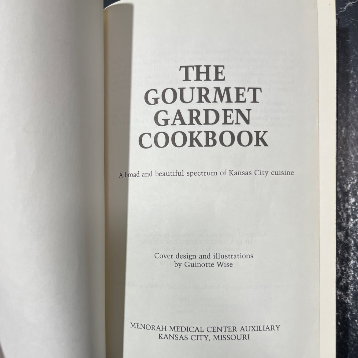 the gourmet garden cookbook book, by menora medical center auxiliary, 1981 Hardcover image 2