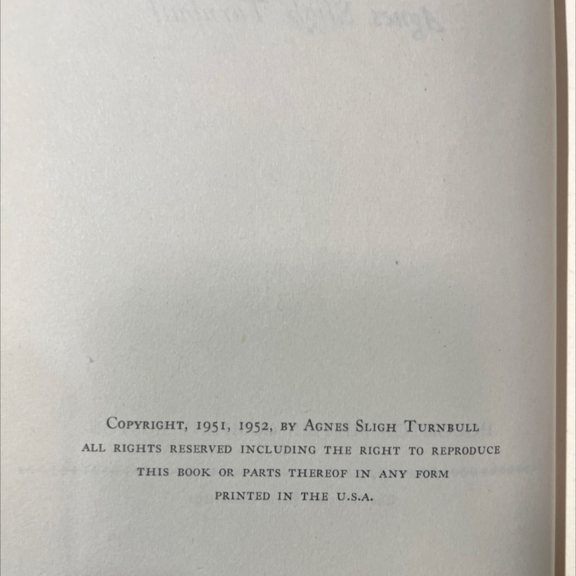 the gown of glory book, by agnes sligh turnbull, 1952 Hardcover image 3