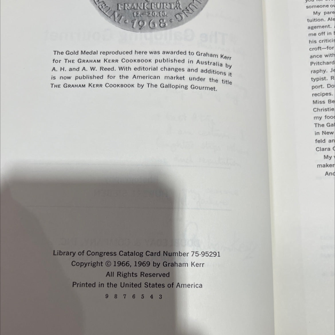 the graham kerr cookbook book, by graham kerr, 1969 Hardcover image 3
