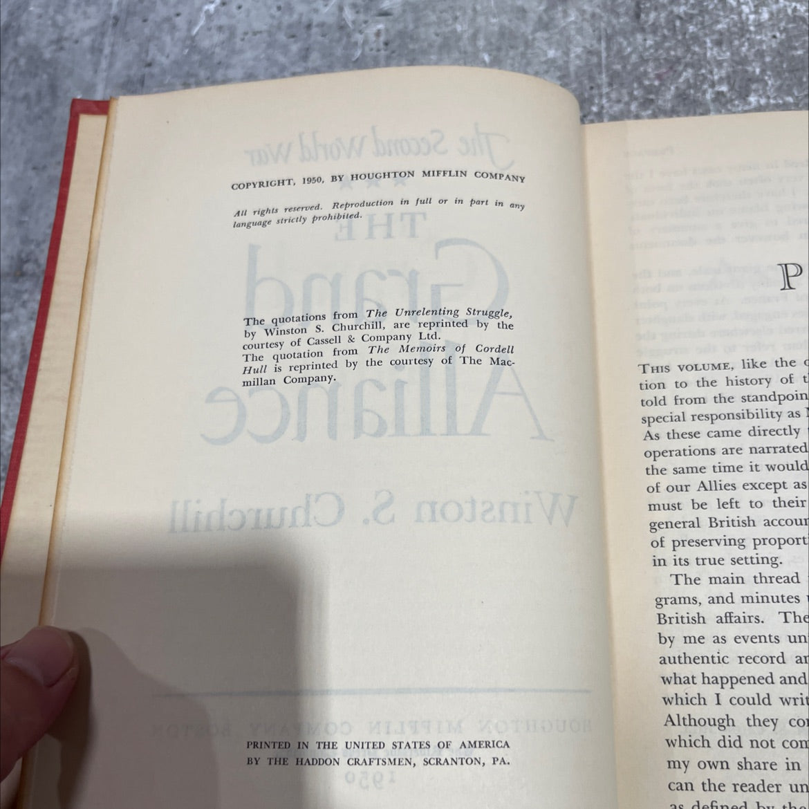 the grand alliance book, by winston s. churchill, 1950 Hardcover image 3