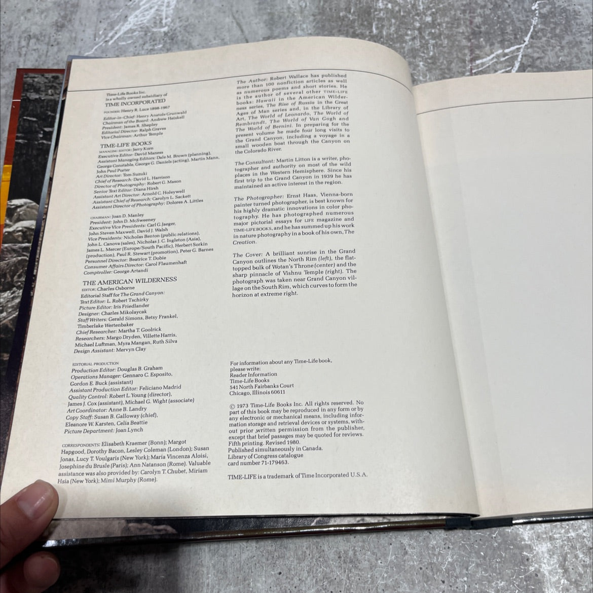 the grand canyon the american wilderness book, by Robert Wallace, 1980 Hardcover image 3