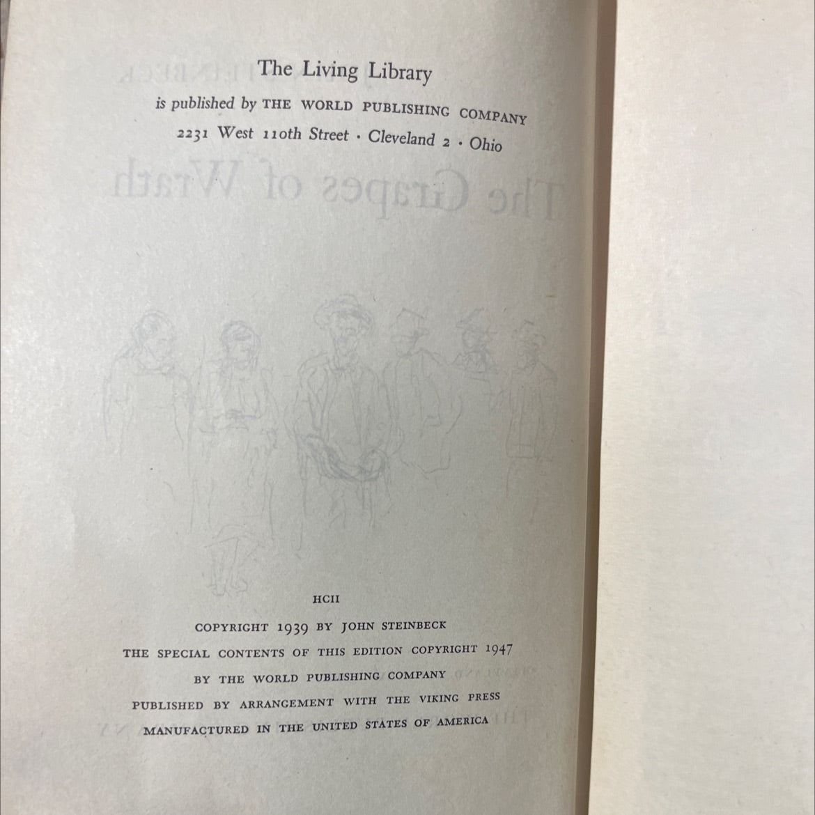 the grapes of wrath book, by john steinbeck, 1947 Hardcover image 3