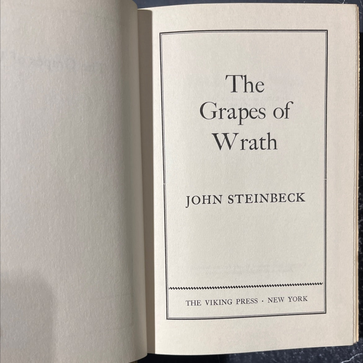 the grapes of wrath book, by john steinbeck, 1967 Hardcover image 2