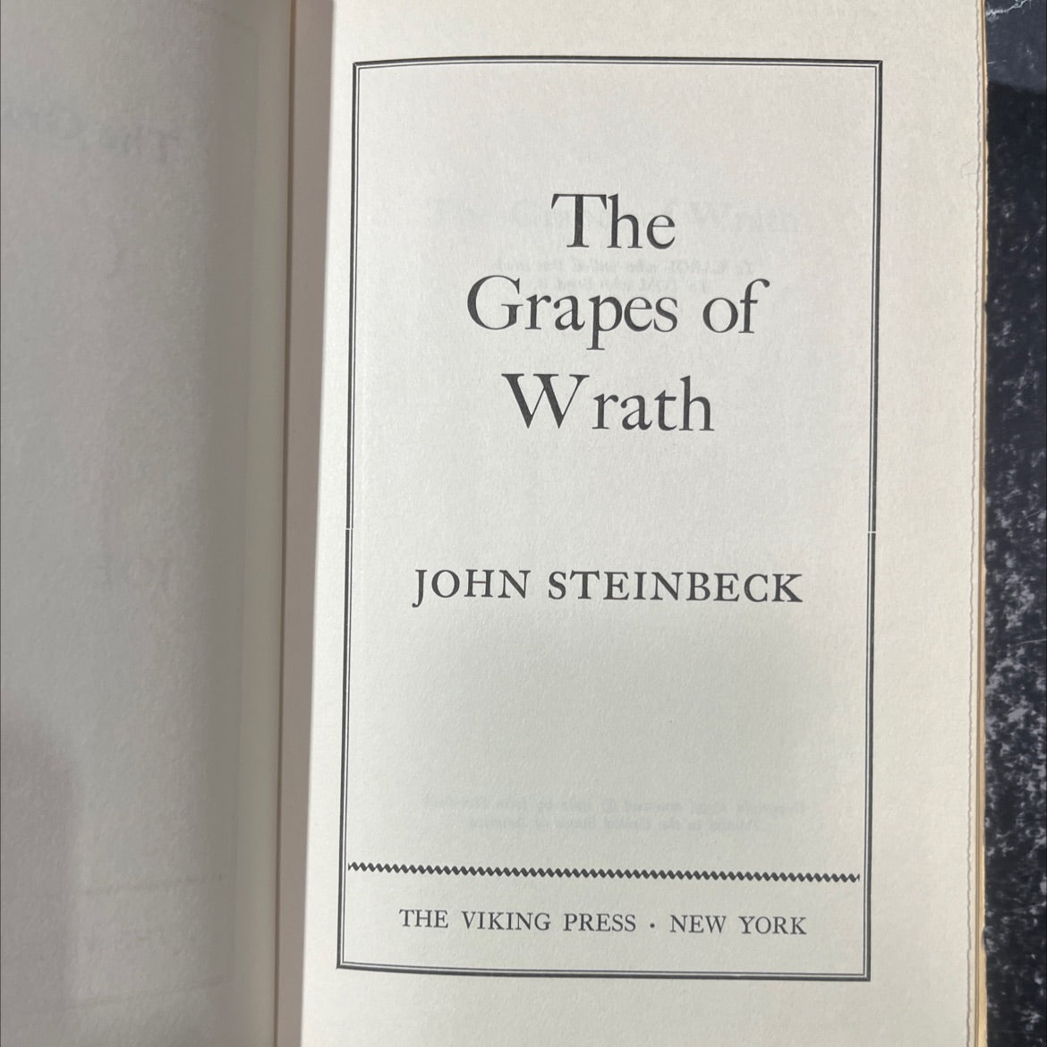 the grapes of wrath book, by john steinbeck, 1967 Hardcover image 2