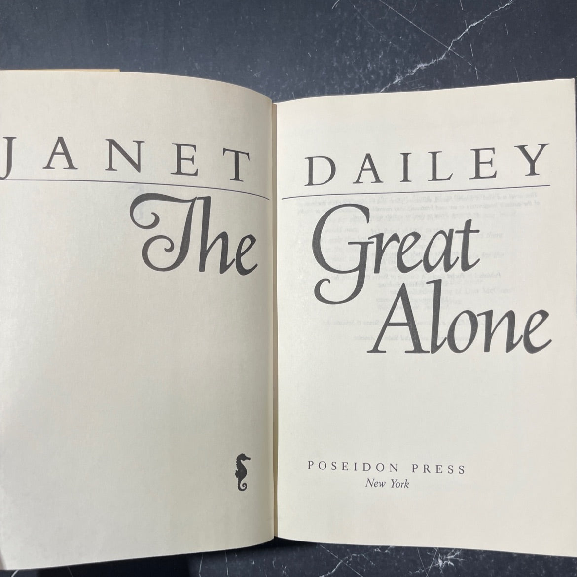 the great alone book, by janet dailey, 1986 Hardcover image 2