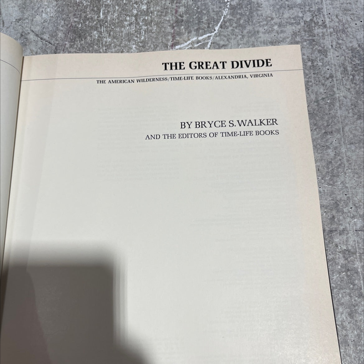 the great divide the american wilderness book, by bryce s. walker, 1979 Hardcover image 2