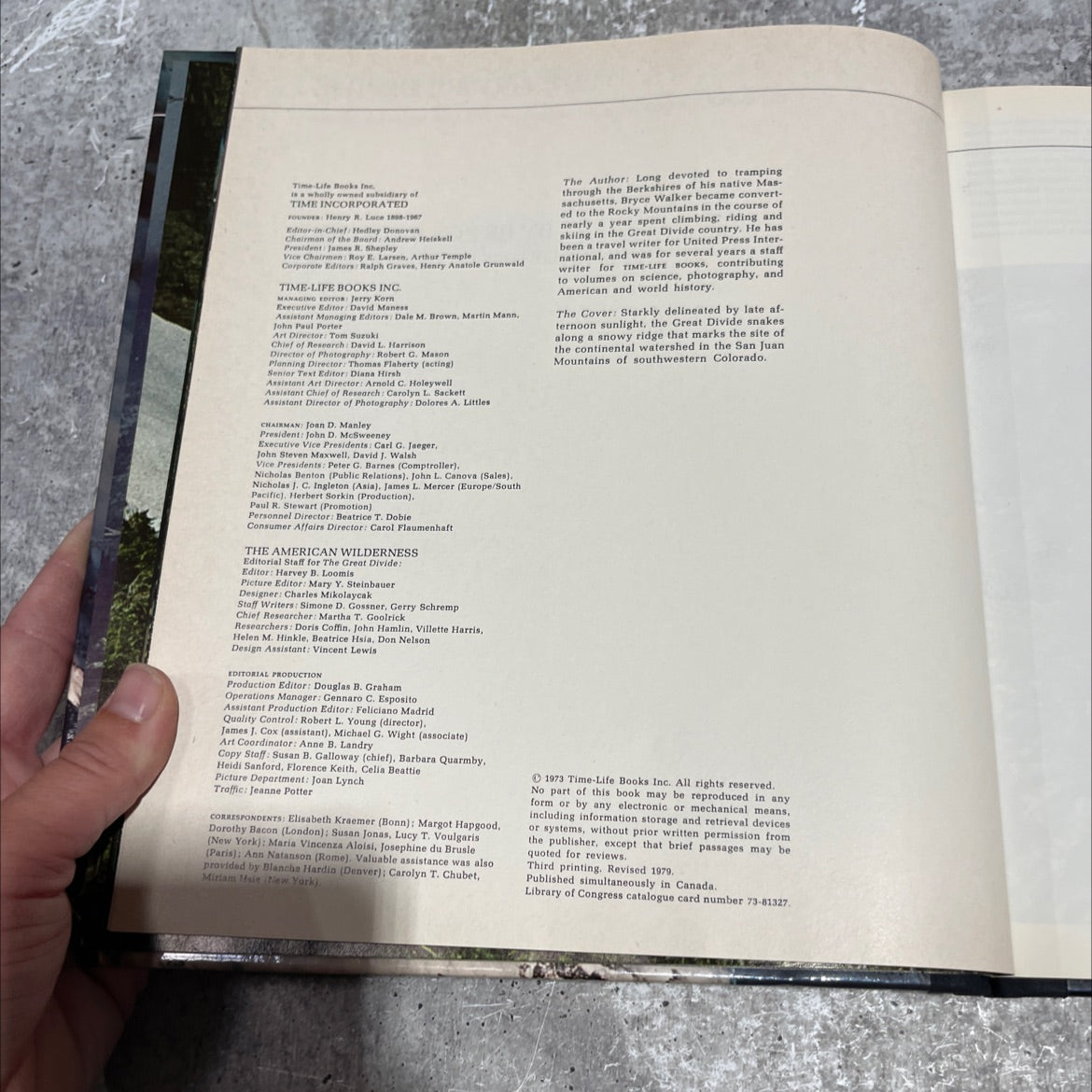 the great divide the american wilderness book, by bryce s. walker, 1979 Hardcover image 3