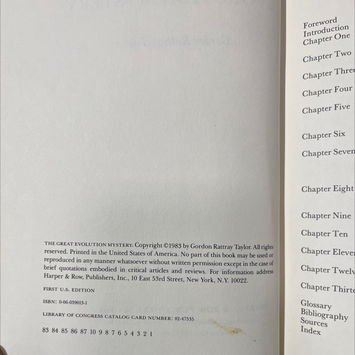 the great evolution mystery book, by Gordon Rattray Taylor, 1983 Hardcover image 3