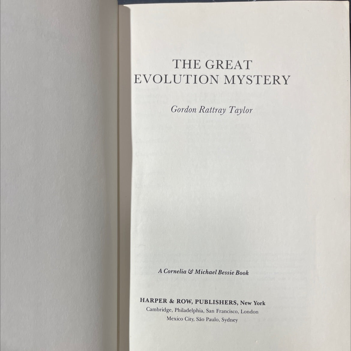 the great evolution mystery book, by Gordon Rattray Taylor, 1983 Hardcover image 2