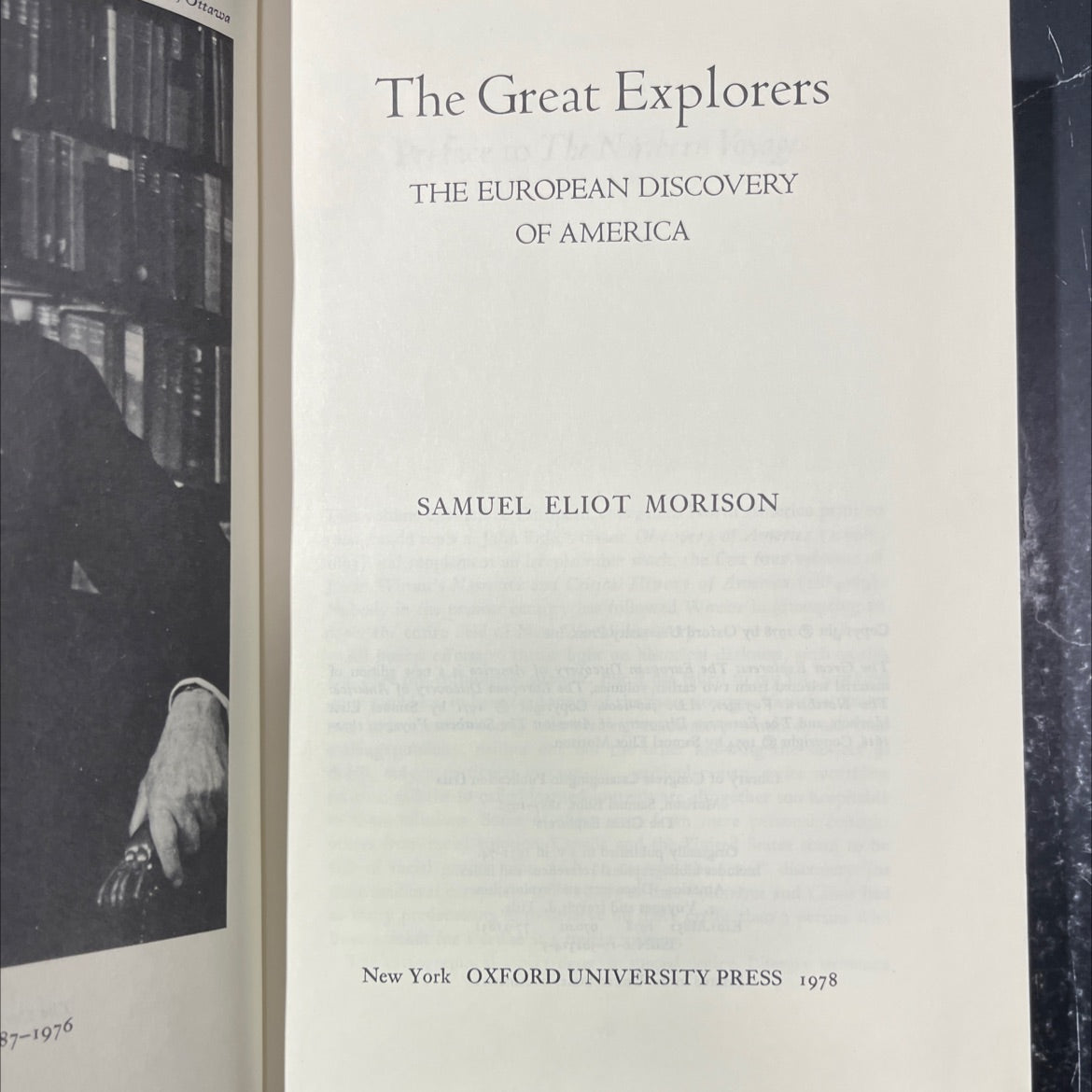 the great explorers: the european discovery of america book, by samuel eliot morison, 1978 Hardcover image 2