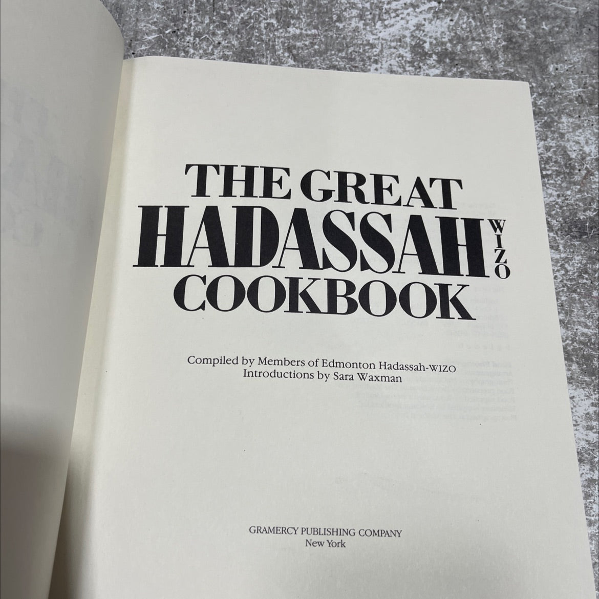 the great hadassah cookbook book, by members of edmonton hadassah-wizo, 1985 Hardcover image 2