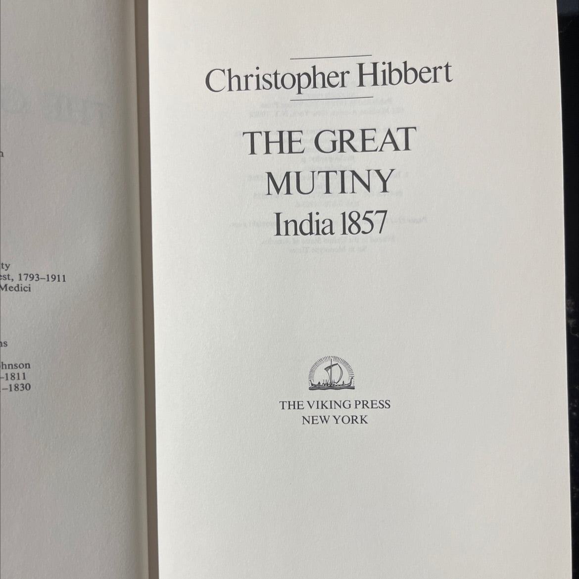 the great mutiny book, by Christopher Hibbert, 1978 Hardcover image 2