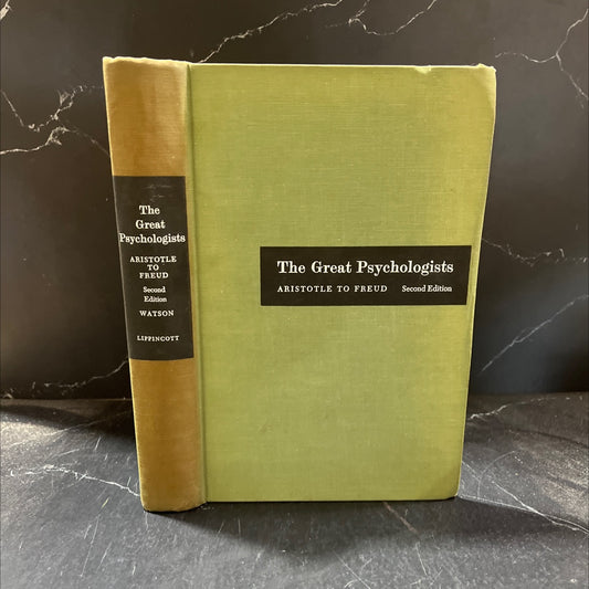 the great psychologists from aristotle to freud book, by robert i. watson, 1968 Hardcover image 1