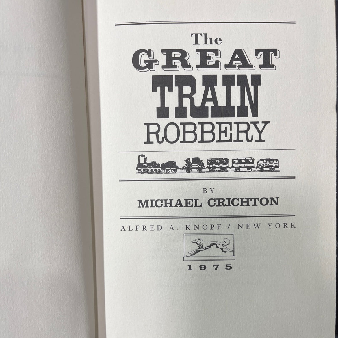 the great train robbery book, by michael crichton, 1975 Hardcover image 2