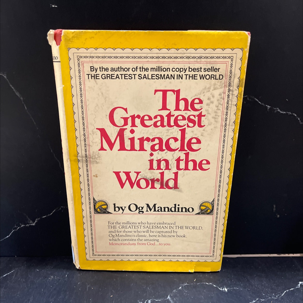 SIGNED the greatest miracle in the world book, by og mandino, 1975 Hardcover, Vintage image 1