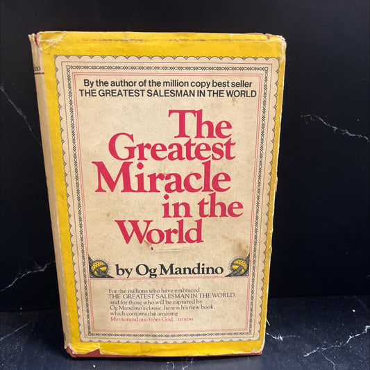 the greatest miracle in the world book, by og mandino, 1975 Hardcover image 1