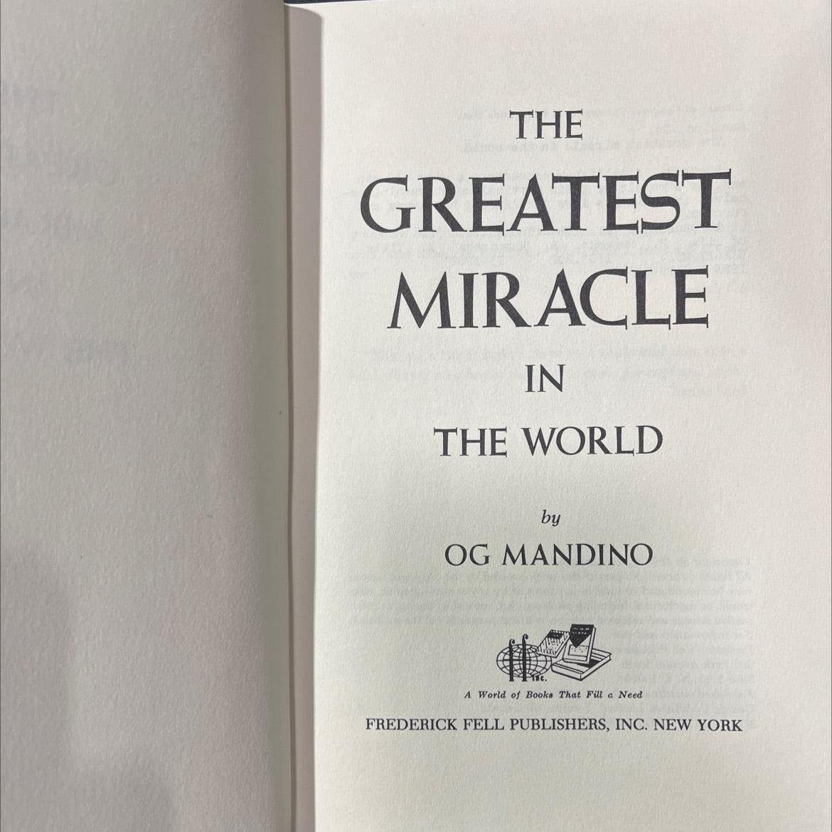 SIGNED the greatest miracle in the world book, by og mandino, 1975 Hardcover, Vintage image 2
